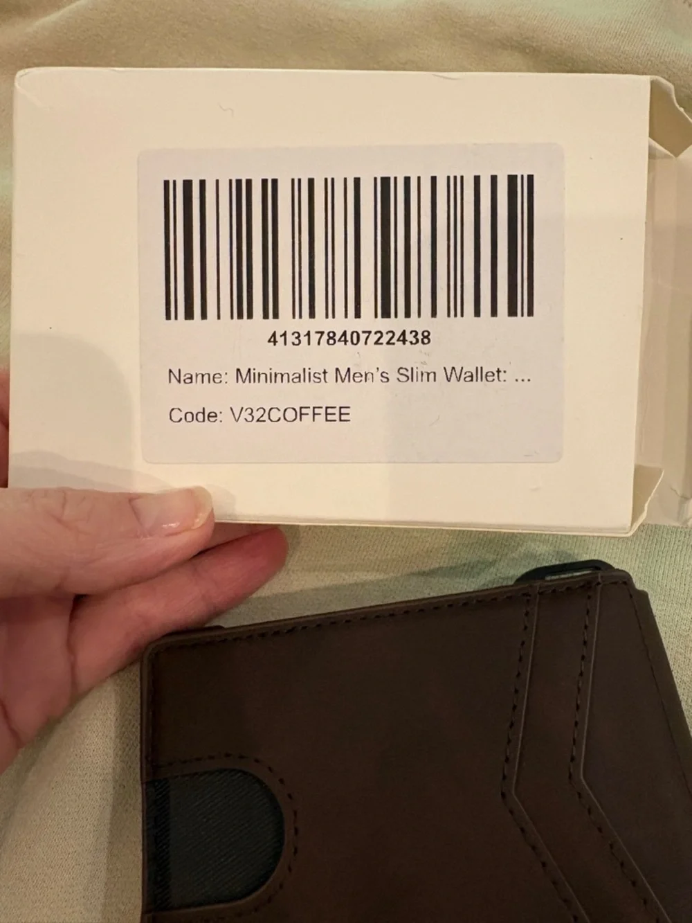 Minimalist Men's Bifold Card Wallet - Brown